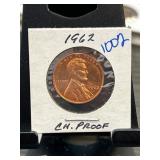 1962 Lincoln Ch. Proof Penny in Holder