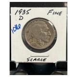 1935-D Buffalo Nickel in Fine Condition