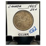 1965 Canadian 25-Cent Coin SILVER