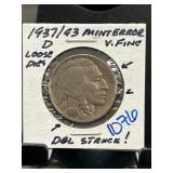 1937/93-D Buffalo Nickel with Mint Error