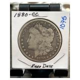 1880-CC Morgan Silver Dollar Rare Date