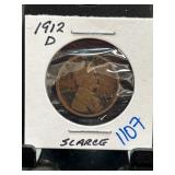 1912-D Lincoln Wheat Cent in Holder