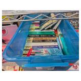 Danielle Steel Novels in Plastic Bin