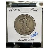 1920-S Walking Liberty Half Dollar Coin