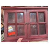 Wooden Wall-Mount Cabinet with Glass Doors