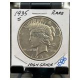 1935-S Peace Dollar High Grade Coin