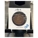 1902 Indian Head One Cent Coin