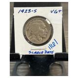1923-S Buffalo Nickel, VG+ Condition