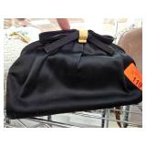 Black Magid Evening Clutch with Gold-Tone Accent