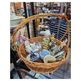 Decorative Items in Wicker Basket
