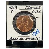 1963 D Lincoln Cent DDO-005