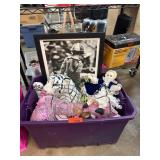 Lot with Framed Print and Toys