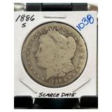 1886-S Morgan Silver Dollar " Scarce Date