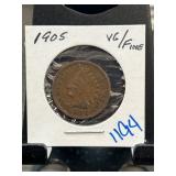 1905 Indian Head One-Cent Coin