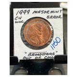 1999 Lincoln Cent Major Mint Error
