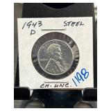 1943-D Steel Lincoln Wheat Cent