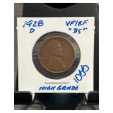 1928-D Lincoln Wheat Cent VF Condition