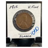 1912 Lincoln Wheat Cent, Very Fine Condition