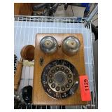 Wall-Mount Rotary Dial Wooden Telephone