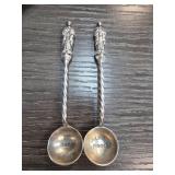 Sterling Silver Figural English Salt Spoons