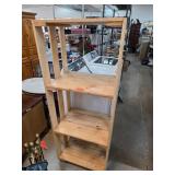 Wooden Four-Shelf Storage Unit