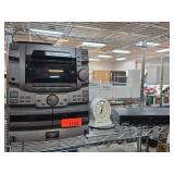 Pioneer Stereo System, Timex Clock, and Hometech D