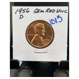 1956-D Lincoln Wheat Cent " Gem Red Unc