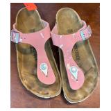 Pink Birkenstock Sandals with Buckle Closure