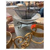 Decorative Metal Stands and Bowls Assortment