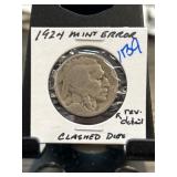 1924 Buffalo Nickel With Mint Error