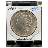 1887 Morgan Silver Dollar in High Grade