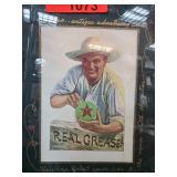 Framed Texaco ï¿½Real Greaseï¿½ Advertisement