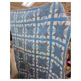 Blue and White Patchwork Quilt