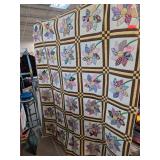 Handmade Patchwork Floral Quilt