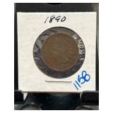 1890 Indian Head One Cent Coin
