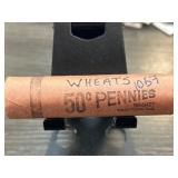 Roll of Wheat Pennies in Brandt Wrapper