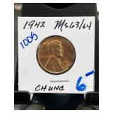 1942 Lincoln Wheat Cent MS63/64
