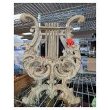 Decorative Scroll Metal Lyre-Style Stand