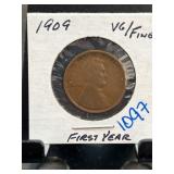 1909 Lincoln Cent, First-Year Issue