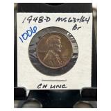 1948-D Lincoln Wheat Cent in CH UNC Condition
