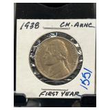 1938 Jefferson Nickel in Protective Holder