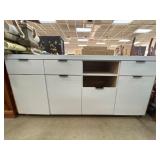 White Counter Cabinet With Storage