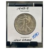 1942-S Walking Liberty Half Dollar Coin