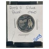 2002 S Ohio Silver Proof Quarter