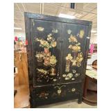 Asian Hand Painted Cabinet