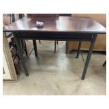 Wooden Table With Metal Legs