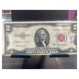 1953-A United States $2 Bill Red Seal Note