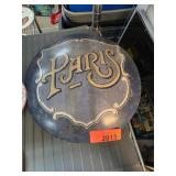 Decorative Metal Tray with Paris Motif