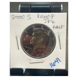 2000-S Proof JFK Half Dollar Coin
