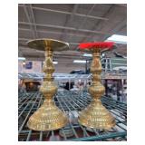 Polished Brass Candlesticks